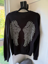 Load image into Gallery viewer, Diamanté angel wing jumper
