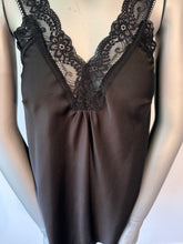 Load image into Gallery viewer, Black satin vest top
