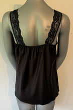 Load image into Gallery viewer, Black satin vest top
