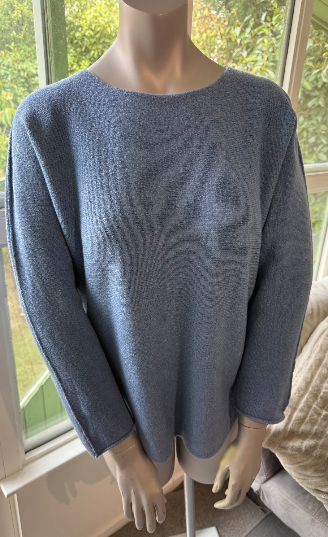 Blue soft knit jumper