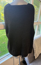 Load image into Gallery viewer, Black lose knit long fluffy jumper
