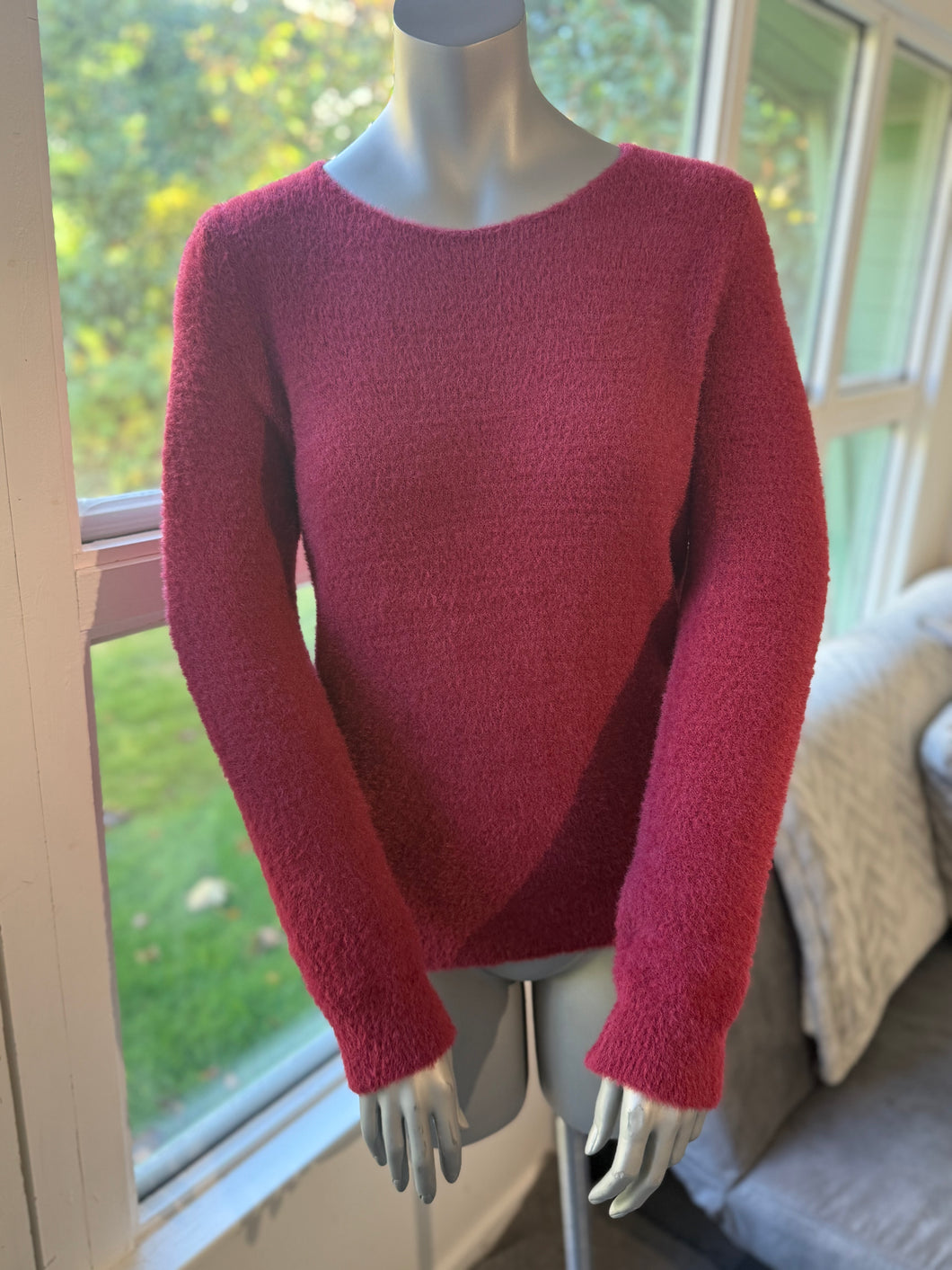 Burgundy soft knit jumper