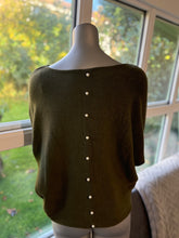 Load image into Gallery viewer, Green pearled back jumper
