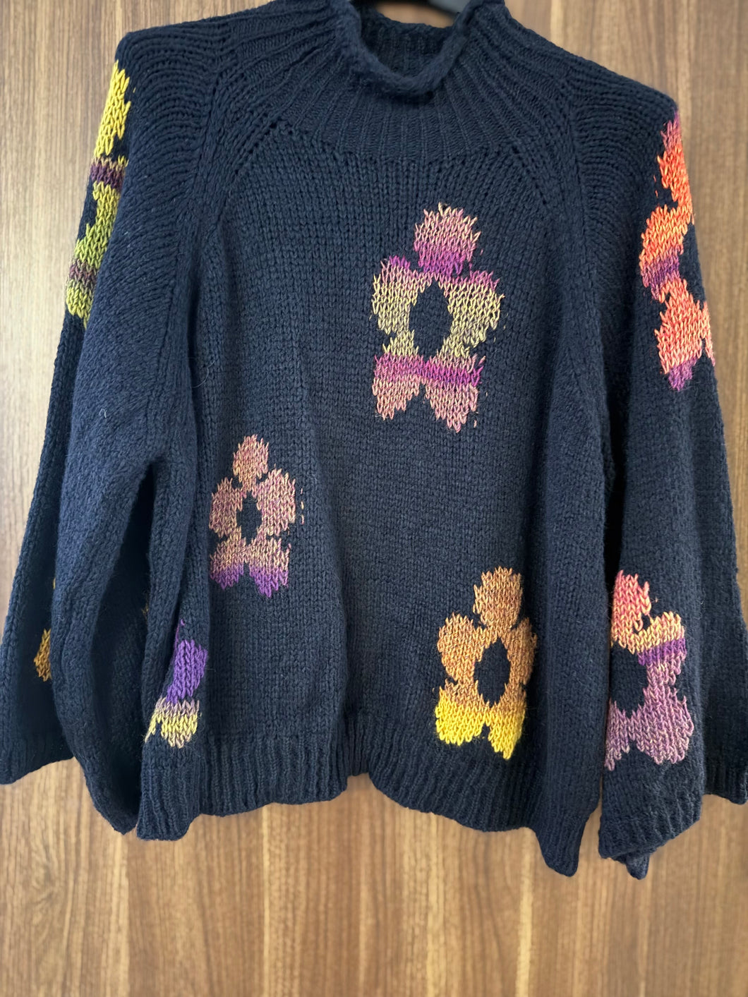 Flower knit jumper