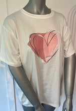 Load image into Gallery viewer, White heart Tshirt
