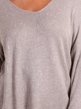 Load image into Gallery viewer, Diamanté detail v-neck jumper
