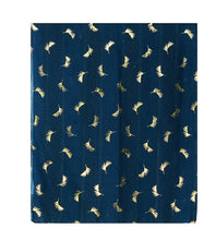 Load image into Gallery viewer, Navy textured fern foil print scarf
