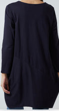 Load image into Gallery viewer, Navy oversized smile top
